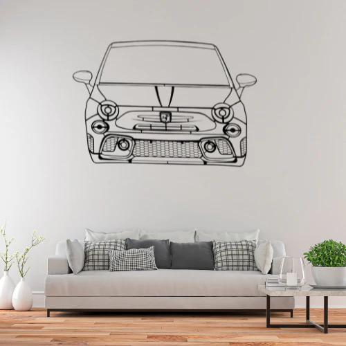500 Abarth /Uno turbo/ Delta integrale evoluzione  in metallo  da parete - Image 3