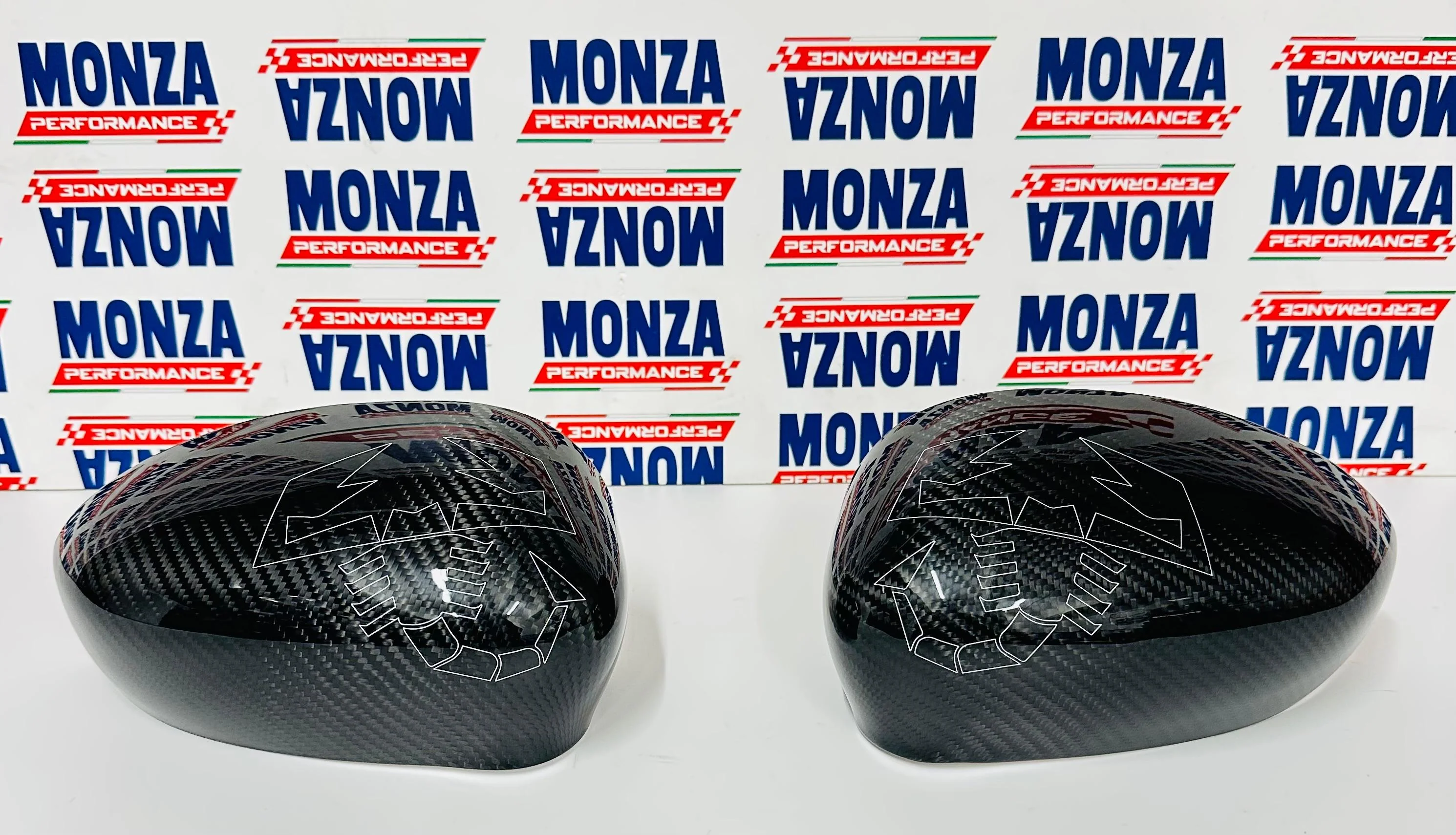 Coppia Cover Calotte specchietti in CARBONIO VERO per Fiat 500 Abarth - 595 - 695 - Punto Abarth - diverse finiture