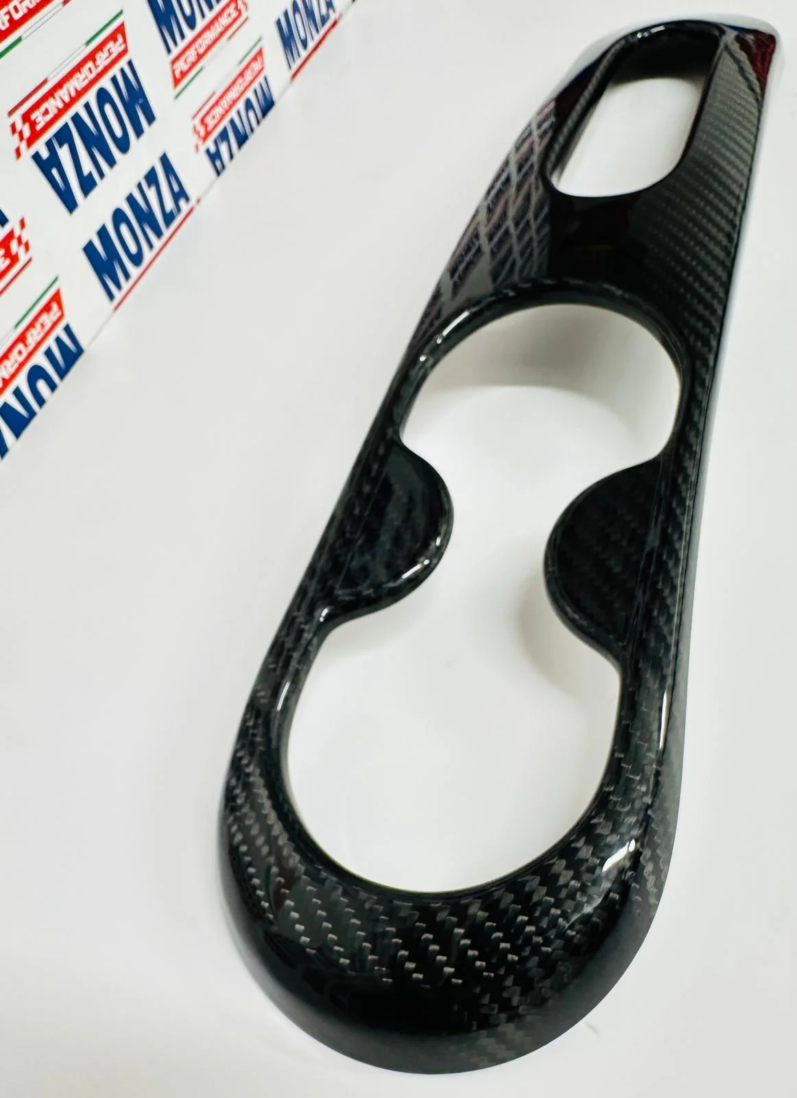 Central tunnel cover in VERO CARBONIO Fiat 500 Abarth - 595 - 695 Restyling - Image 3
