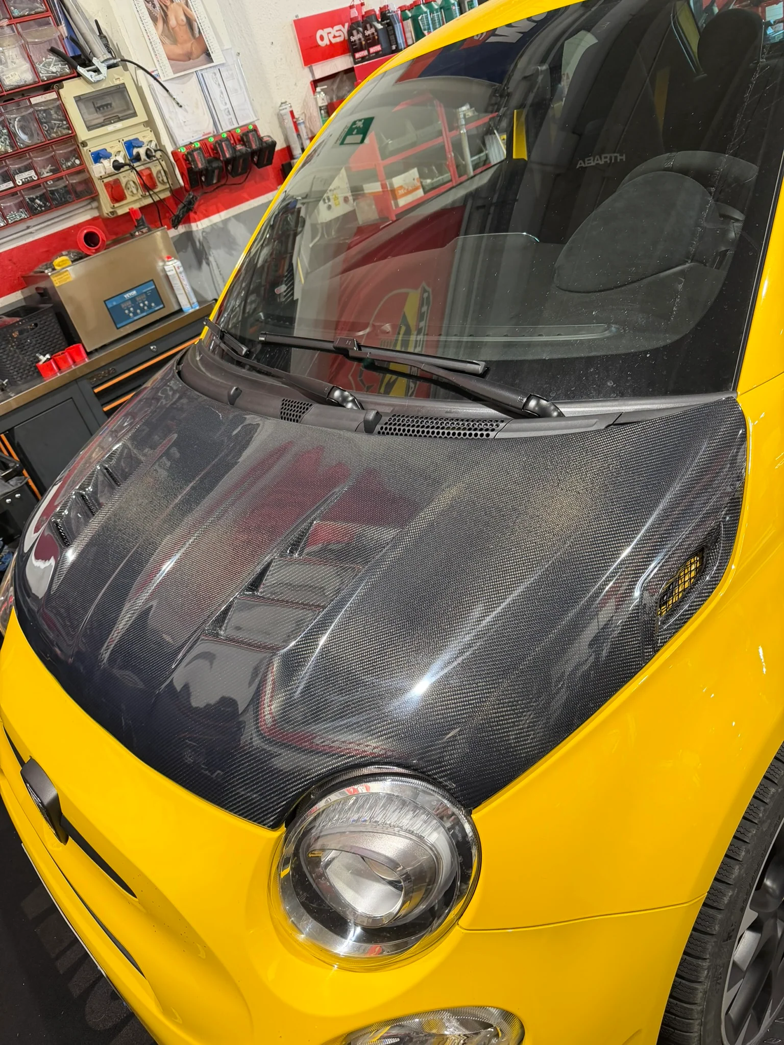 Cofano Carbonio Scorpion Twin Air abarth 500 - Image 6