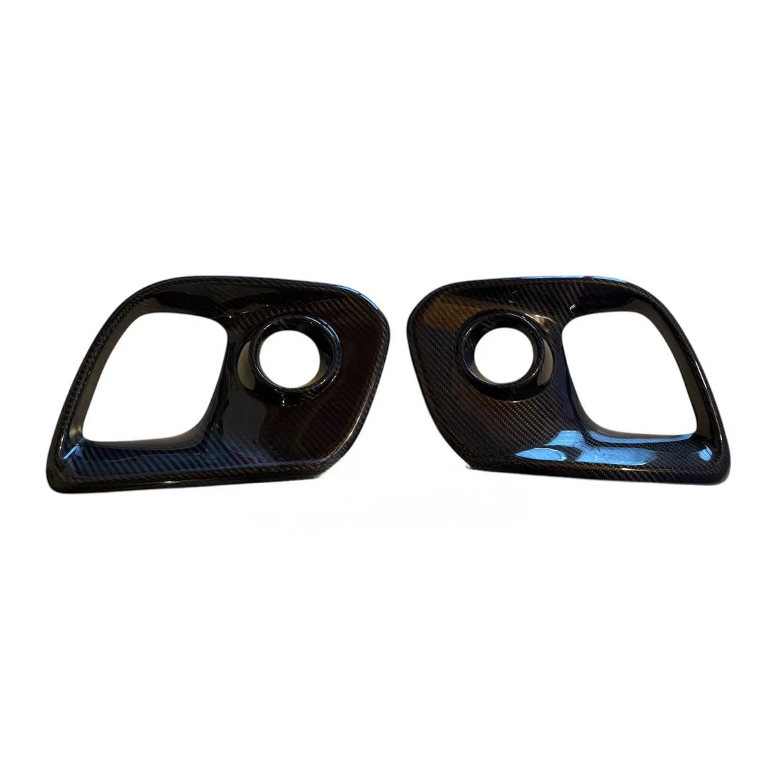 Coppia Cover fendinebbia in VERO CARBONIO per paraurti Abarth 500 - 595 - 695 Restyling