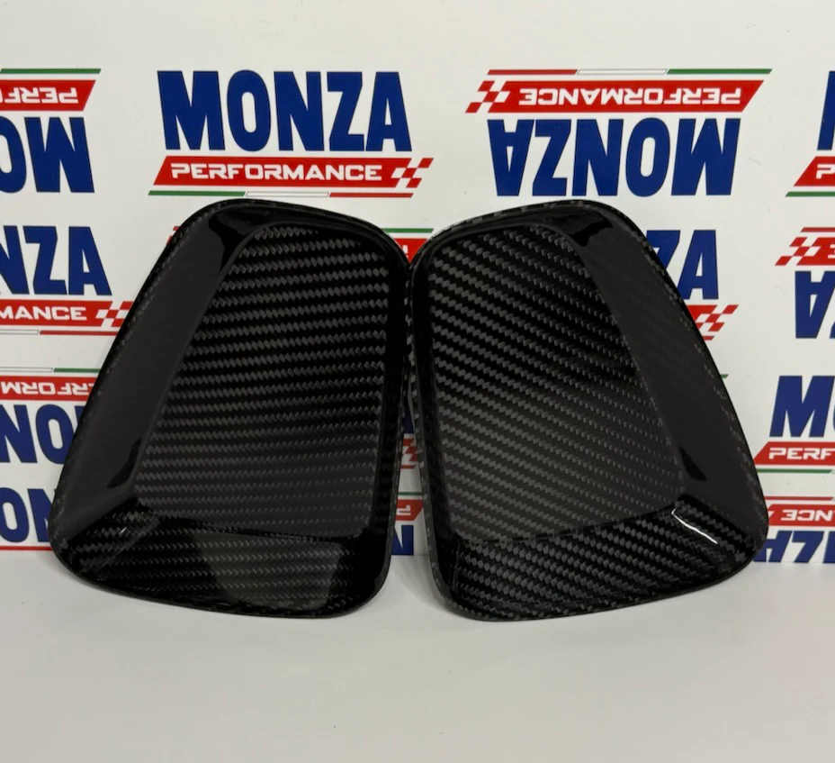 Coppia Placchette Fanali Posteriori con bordo in CARBONIO Per Abarth 500 - 595 - 695 Restyling
