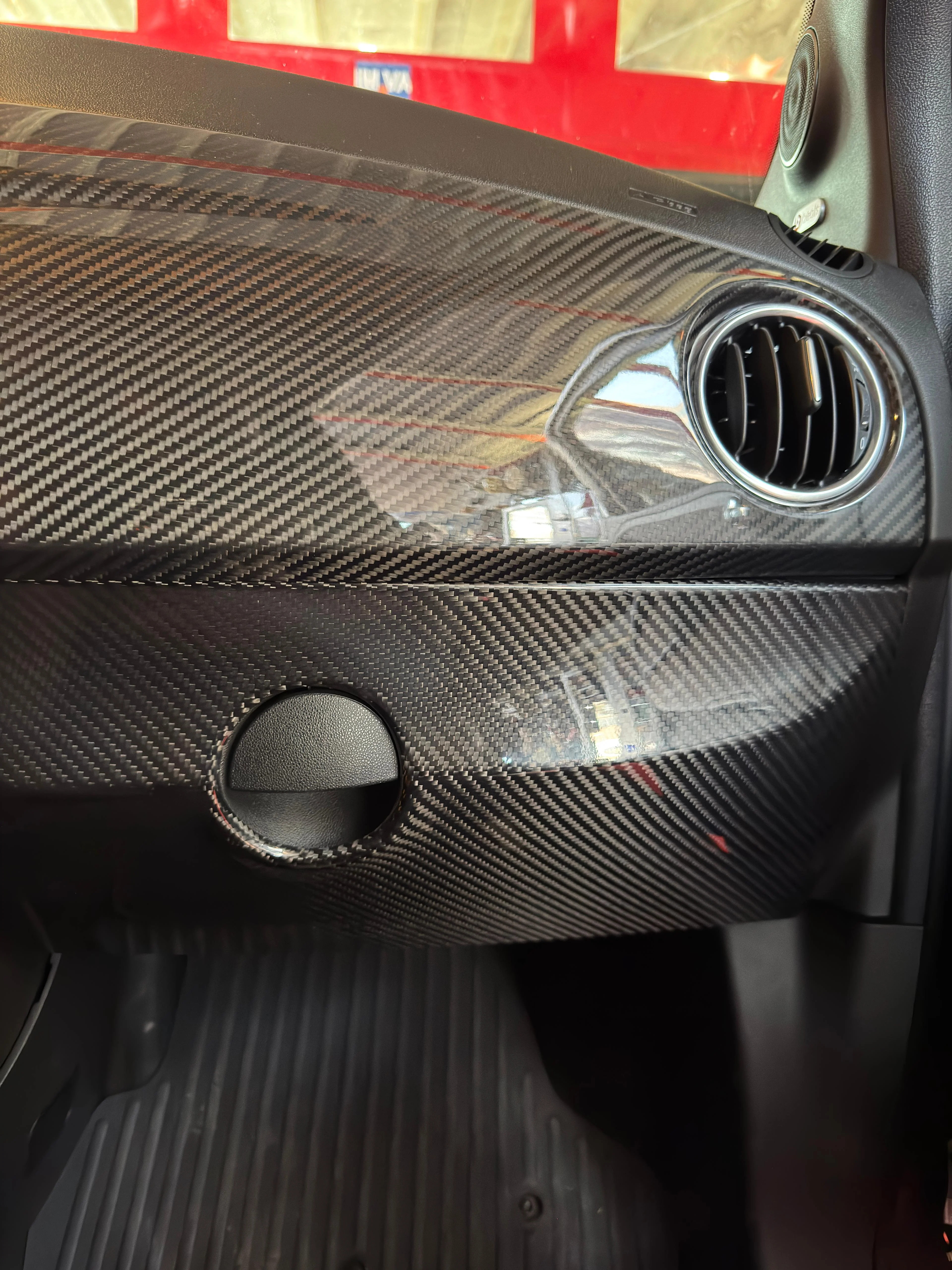 Cover bauletto porta oggetti in VERO CARBONIO Fiat 500 Abarth - 595 - 695 - Restyling - Image 4