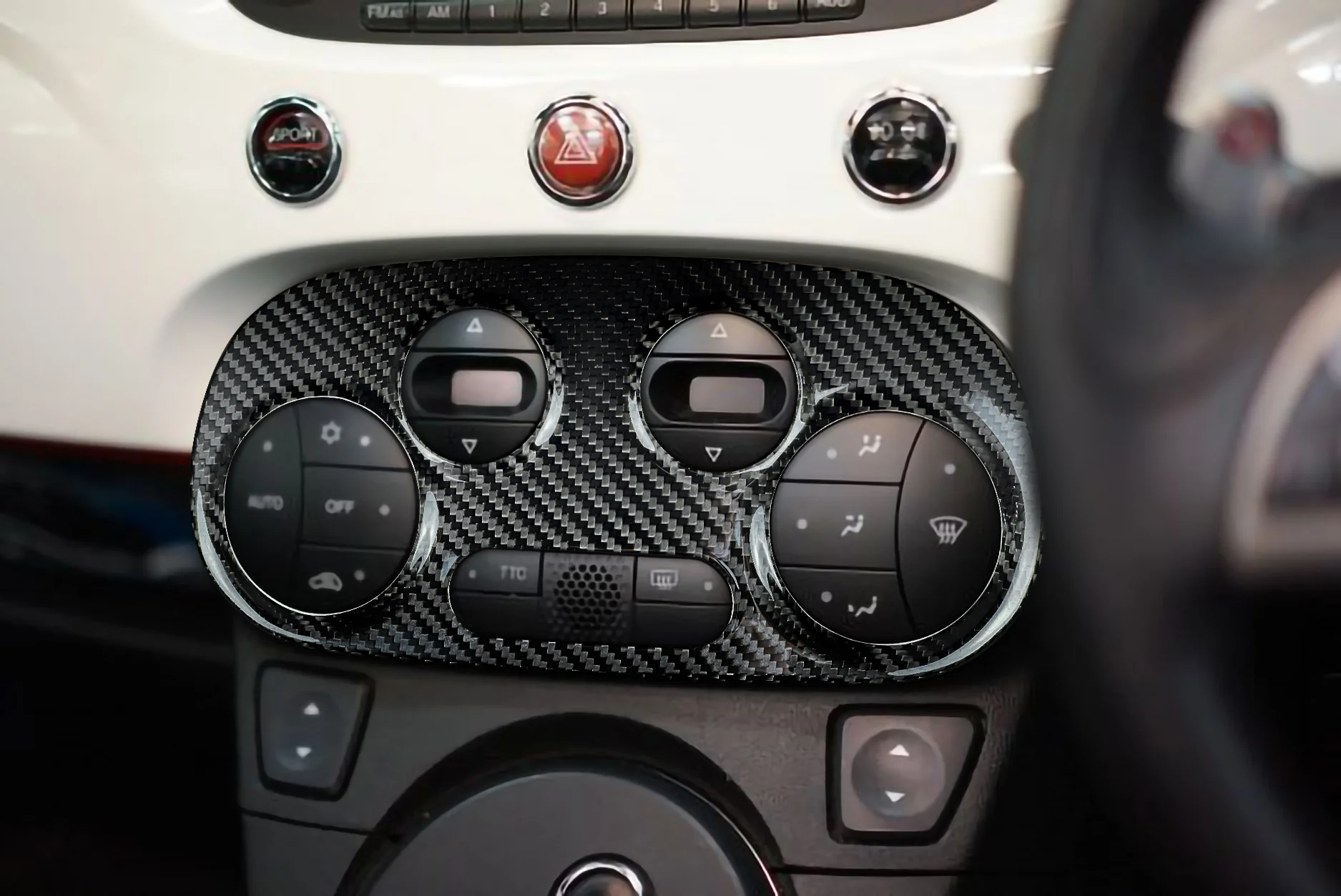 Cover Clima Automatico in CARBONIO Fiat 500 Abarth - 595 - 695 - in diverse finiture - Image 10