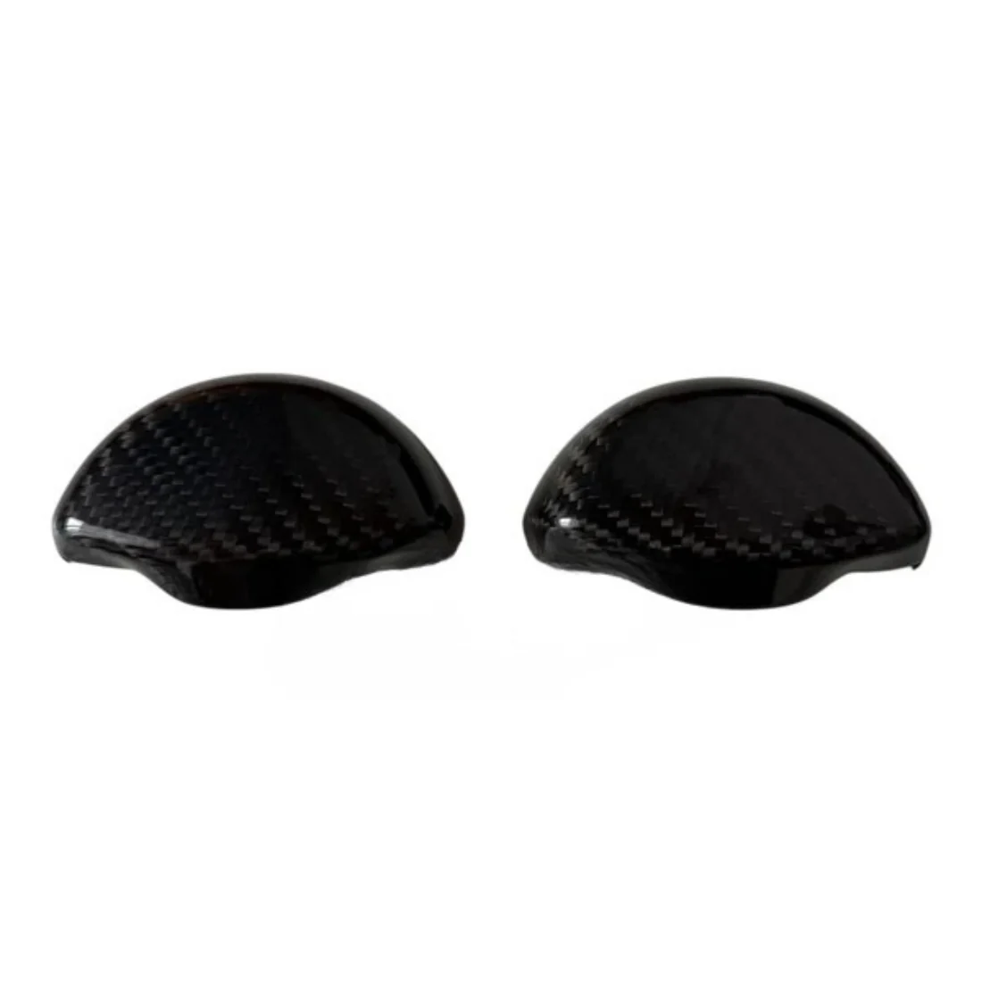 Cover coppia agganci cintura in VERO CARBONIO per Fiat 500 Abarth - 595 - 695