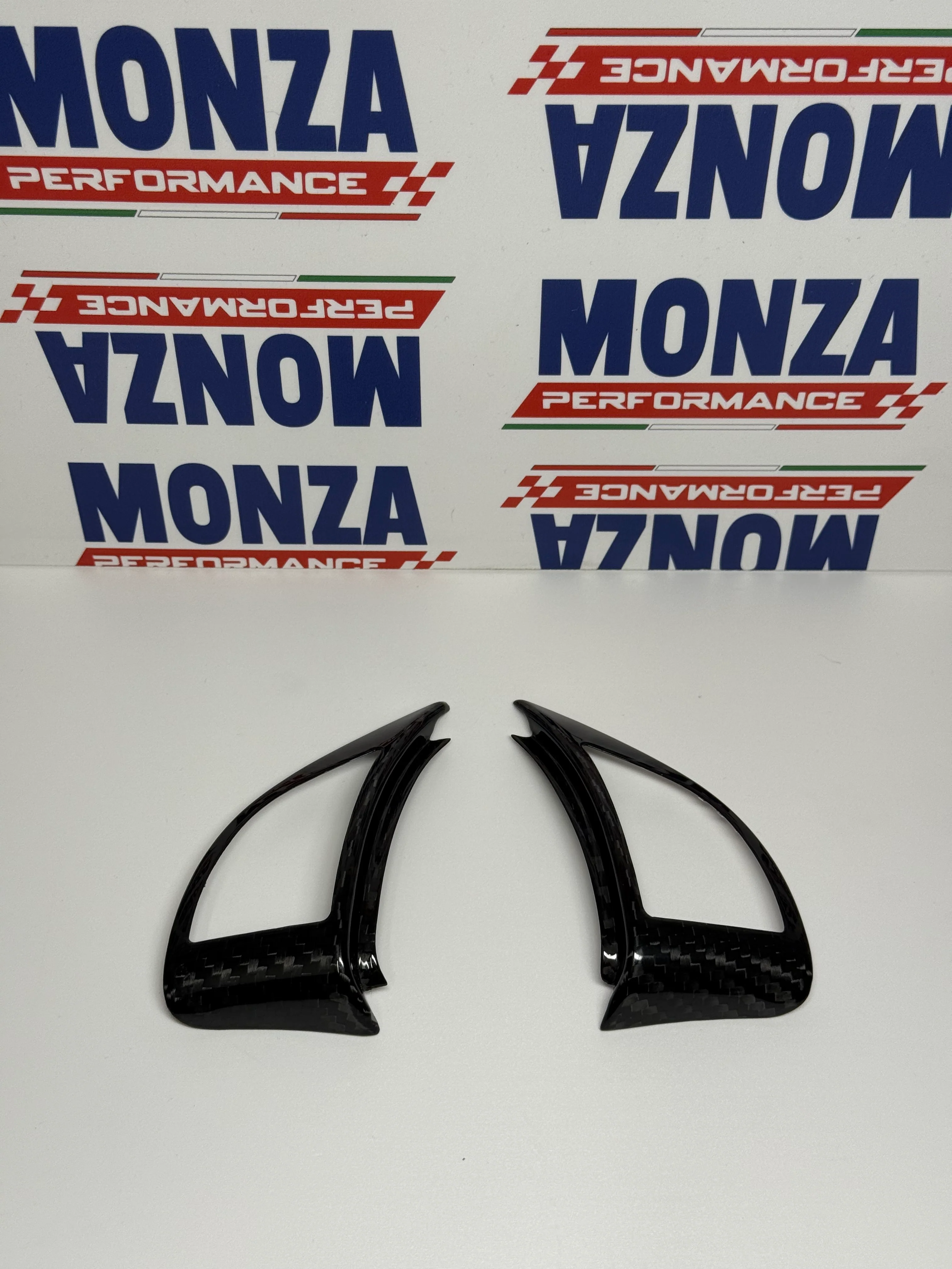 Cover coppia Pulsanti Volante Pre Restyling in CARBONIO Fiat 500 Abarth 595 - 695