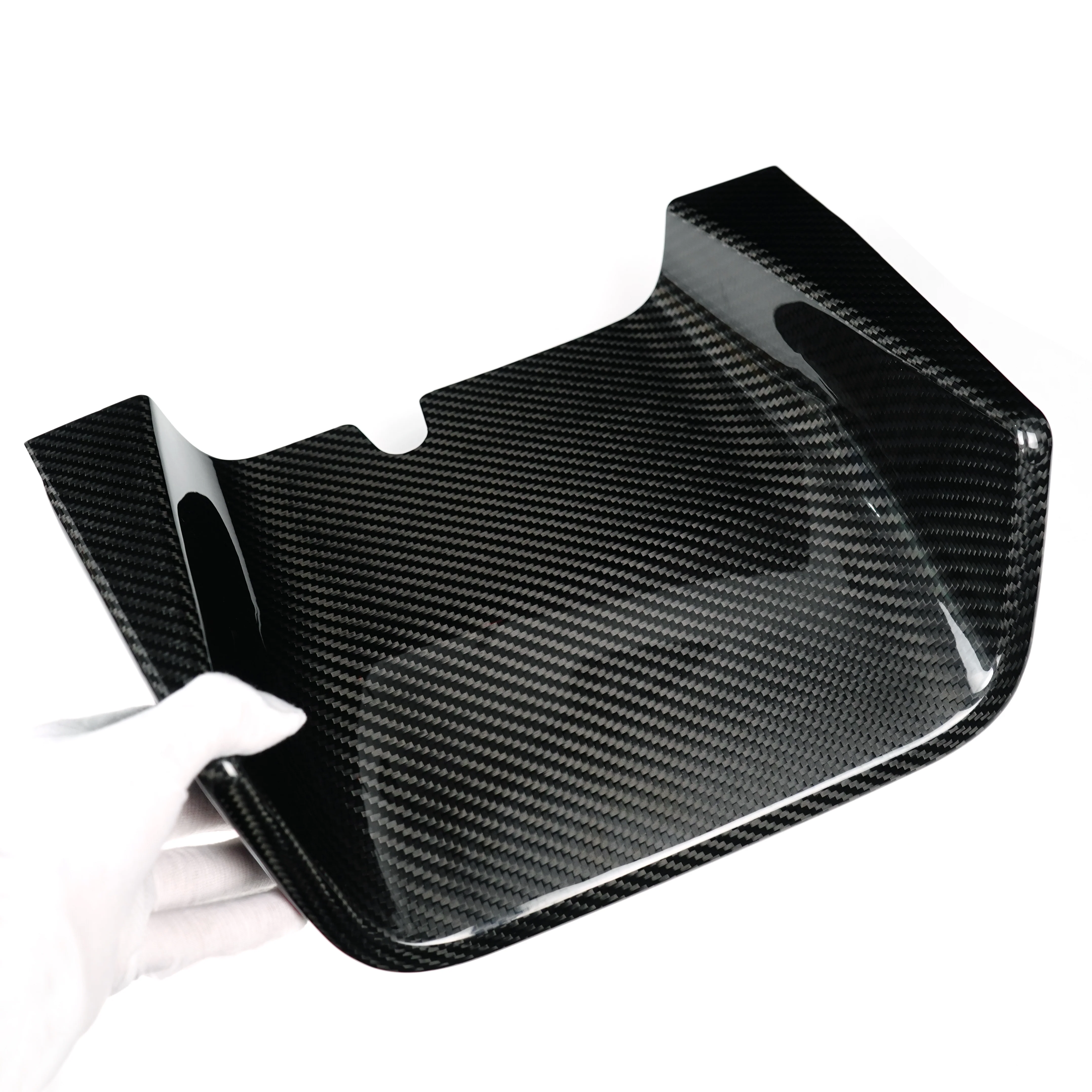 Cover parte centrale  estrattore posteriore in VERO CARBONIO Fiat 500 Abarth - 595 - 695 - Restylin (Copia) - Image 5