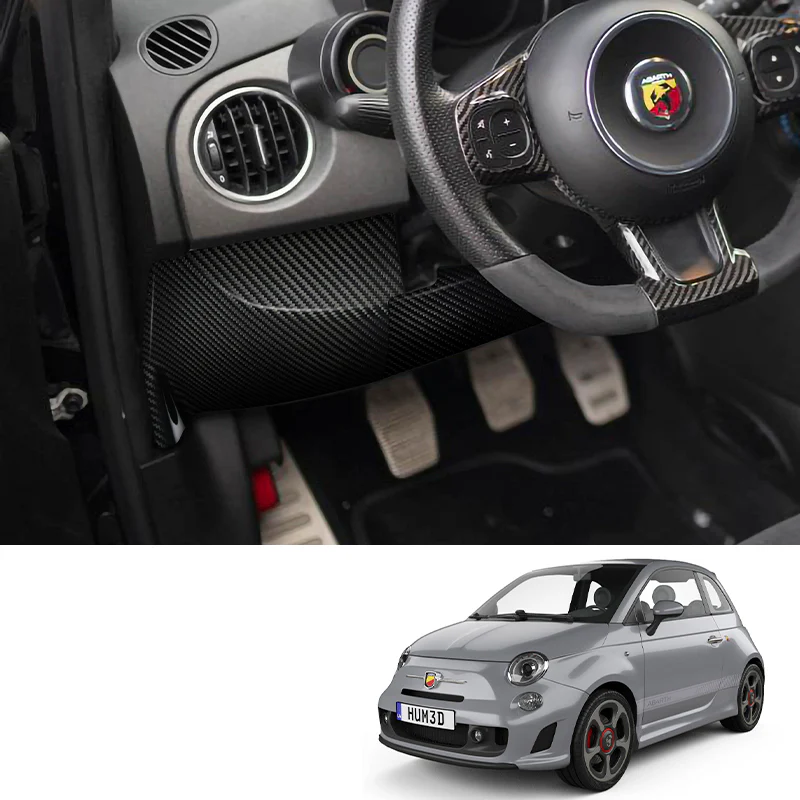 Cover sportello obd + airbag in VERO CARBONIO Fiat 500 Abarth - 595 - 695 - Image 2