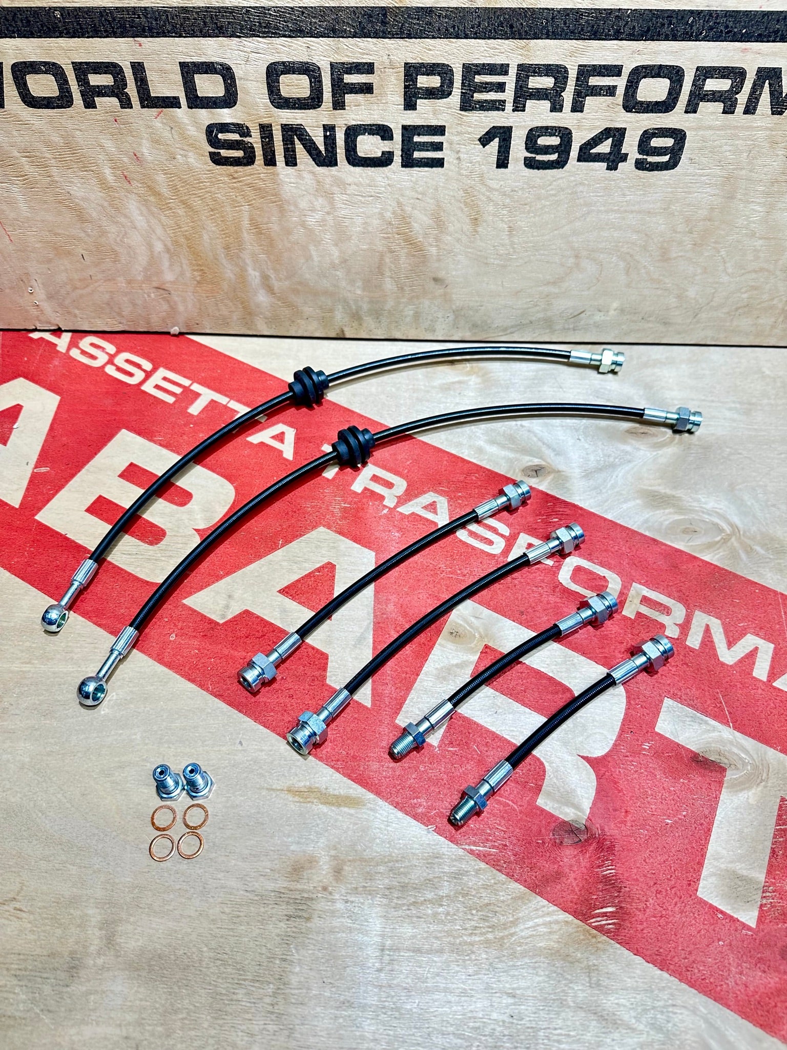 tubi freno punto abarth in treccia impianto frenante Brembo 305 - Image 2